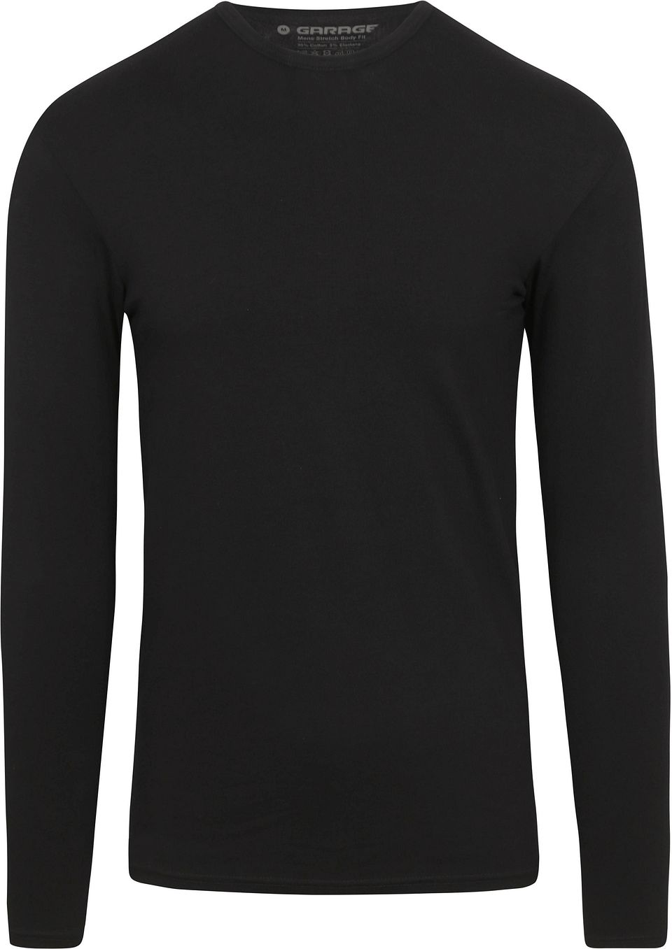 Basic Långärmad T-shirt Svart Storlek