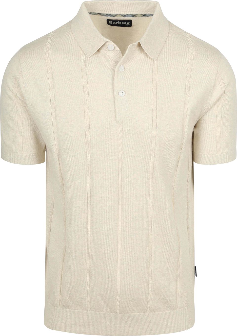 Wellburn Stickad Polotröja Ecru Off-White Beige Storlek