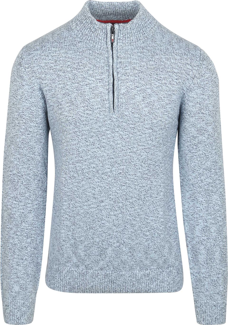 NZA Half Zip Tröja Thames Milton Slub Blå Ljusblå Storlek