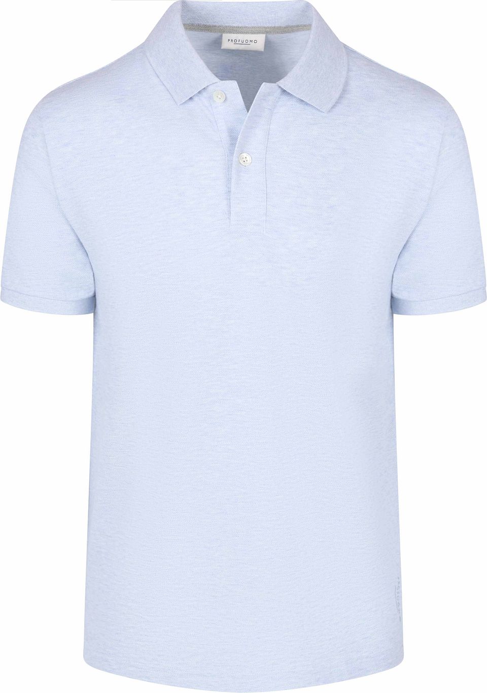 Piqué Poloshirt Melange Blå Ljusblå Storlek