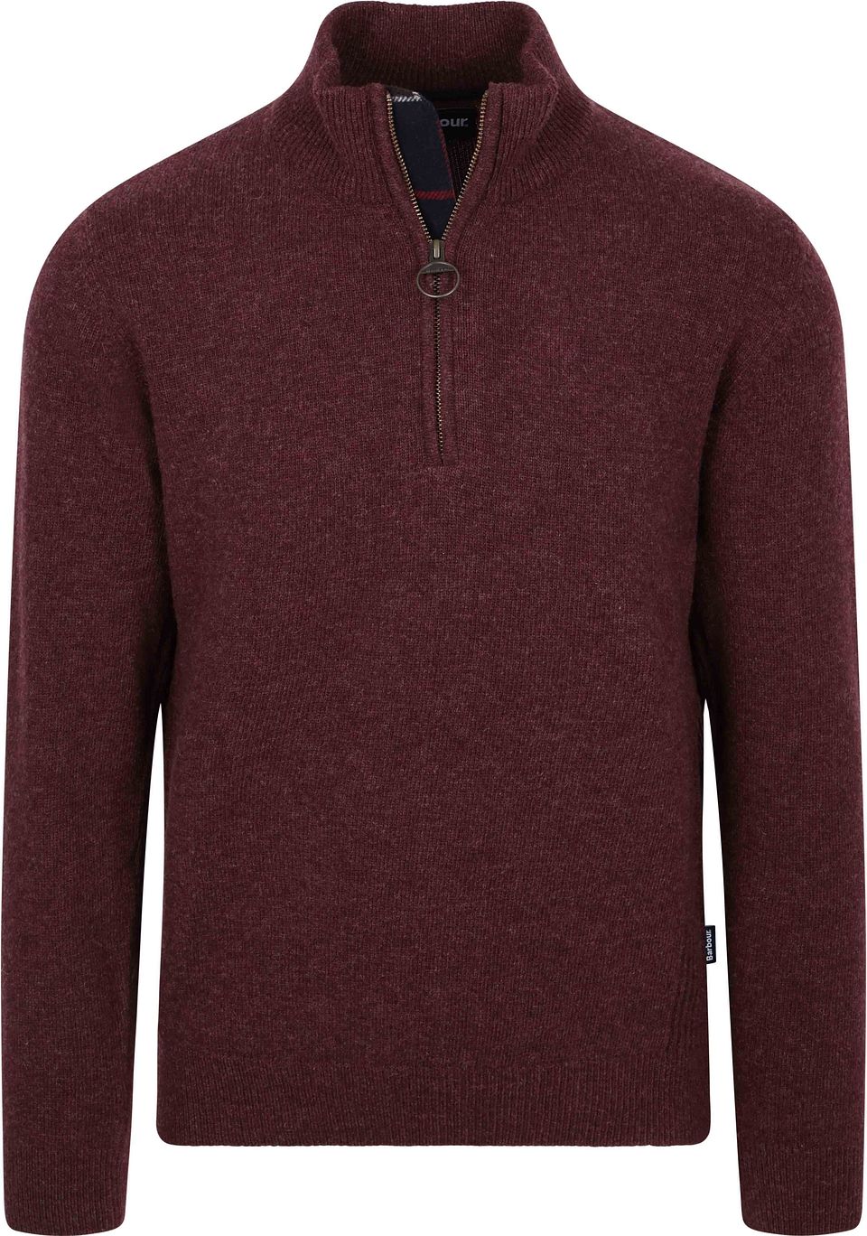 Holden Halv Zip Tröja Ull Bordeaux Röd Bourgogne Storlek
