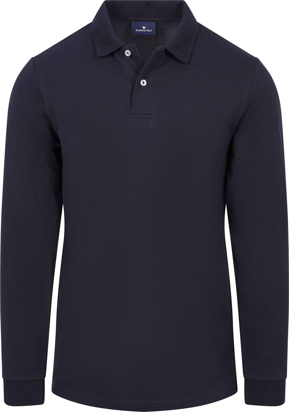 Långärmad Piké Polo Classic Navy Mörkblå Blå Storlek