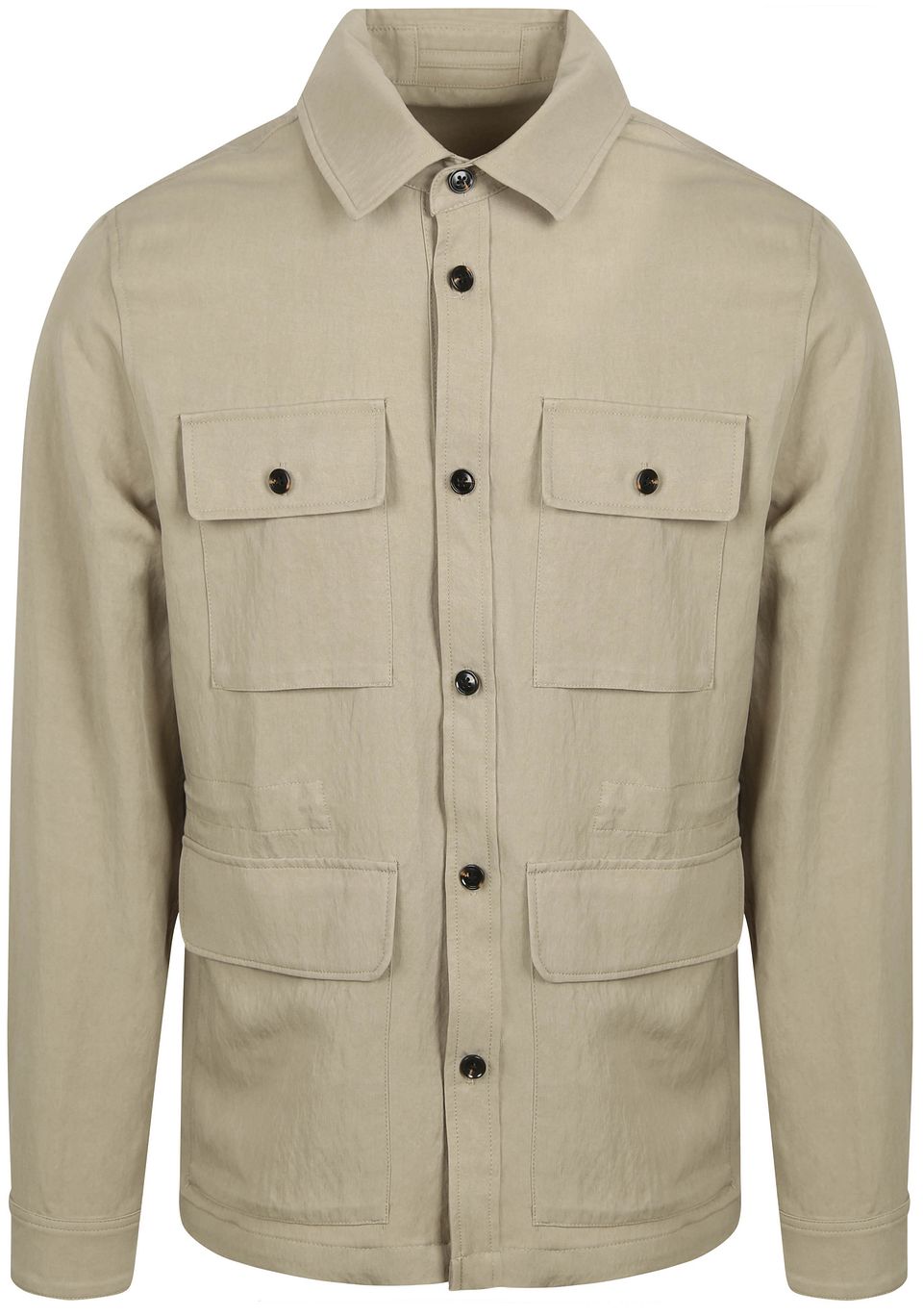 Overshirt Tencel Greige Grön Grå Beige Storlek