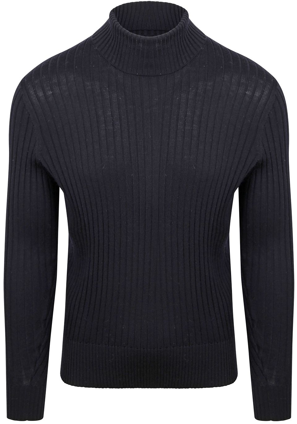 Halsduk Ribb Merino Navy Blå Mörkblå Storlek