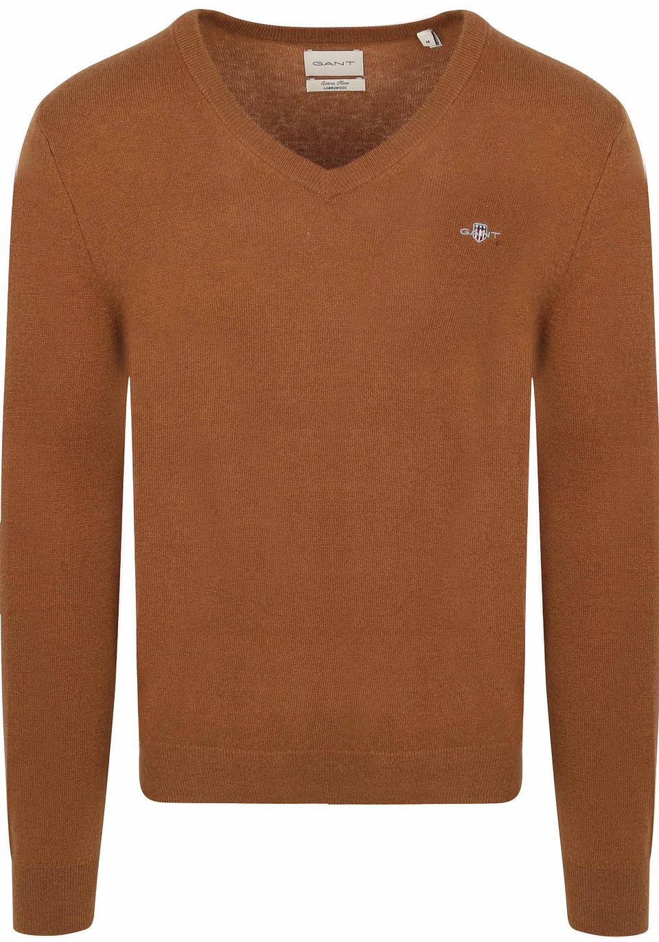 V-ringad Pullover Ullblandning Camel Brun Storlek