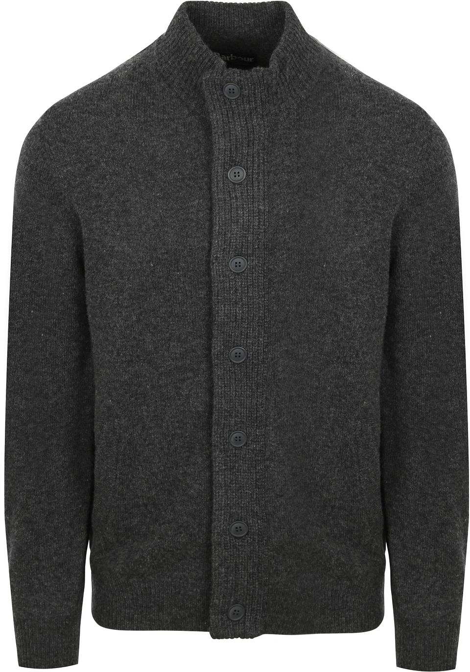Zip Vest Lammull Patch Antracit Grå Storlek
