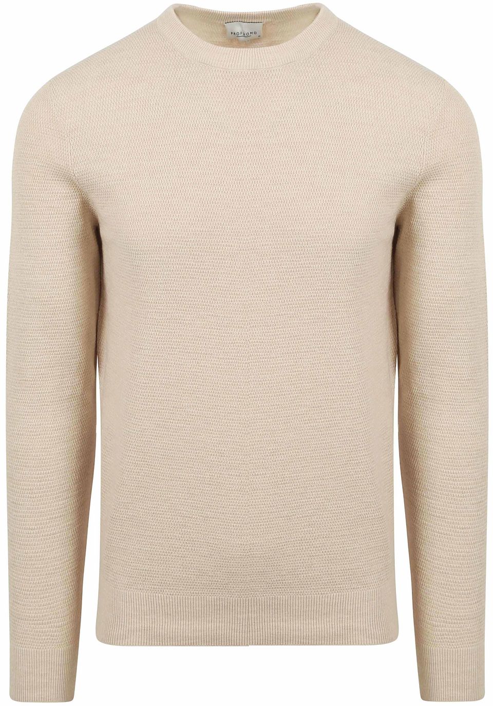 Tröja Strukturmönster Ecru Beige Off-White Storlek
