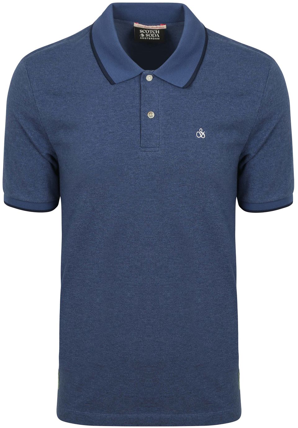 Scotch & Soda Melange Polo Blå Mörkblå Storlek