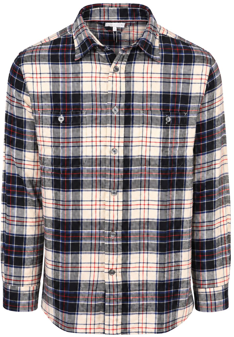 Flanell Skjorta Rutig Multicolour Beige Mångfärgad
