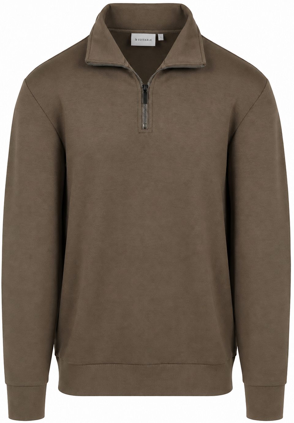 Scuba Half Zip Tröja Brun Taupe Storlek