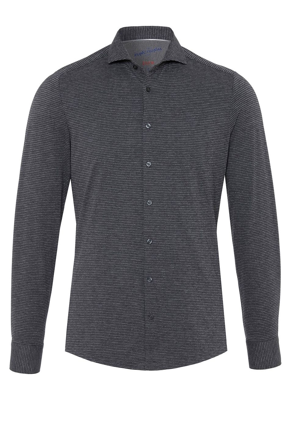 The Functional Shirt Print Antracit Grå Storlek