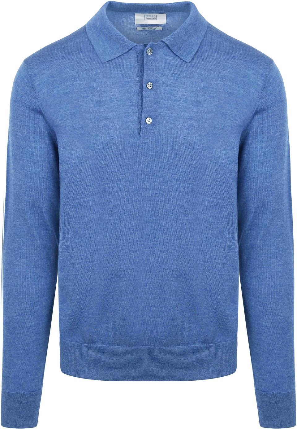 The Robert Långärmad Polotröja Merino Mellanblå Blå Storlek