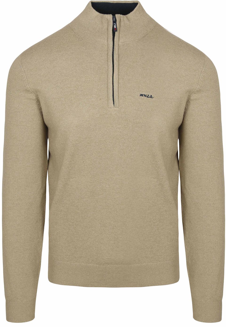 NZA Half Zip Tröja Christopher Melange Varm Beige Storlek