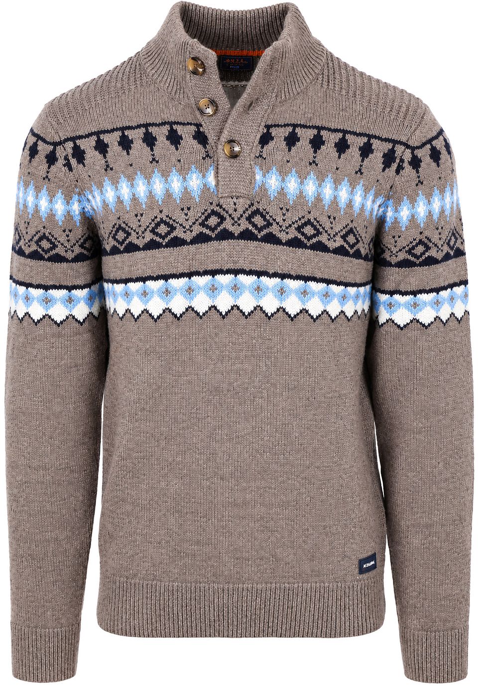 NZA Pullover Nordic Wool Blend Brun Taupe