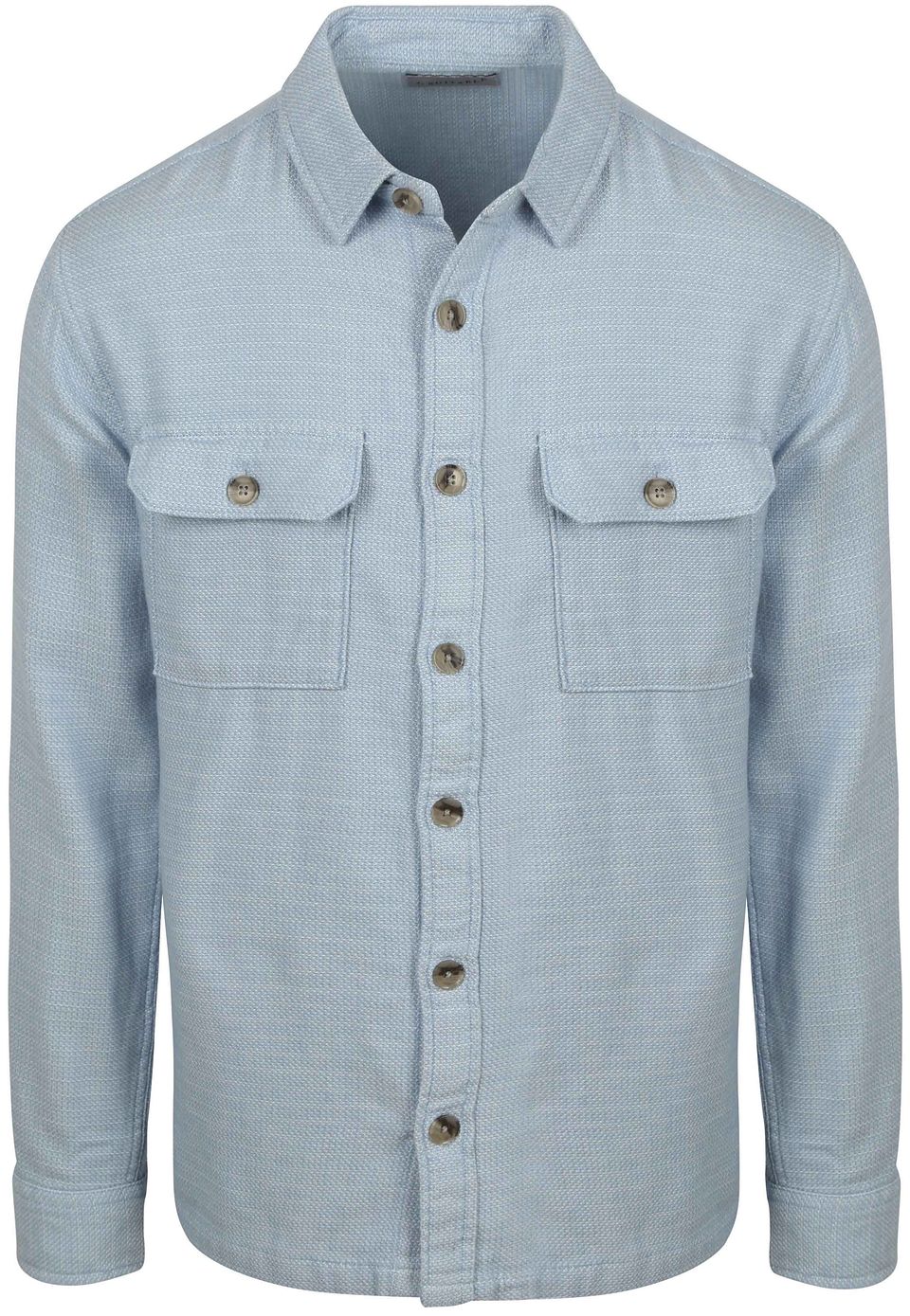 Overshirt Structure Blå Ljusblå Storlek