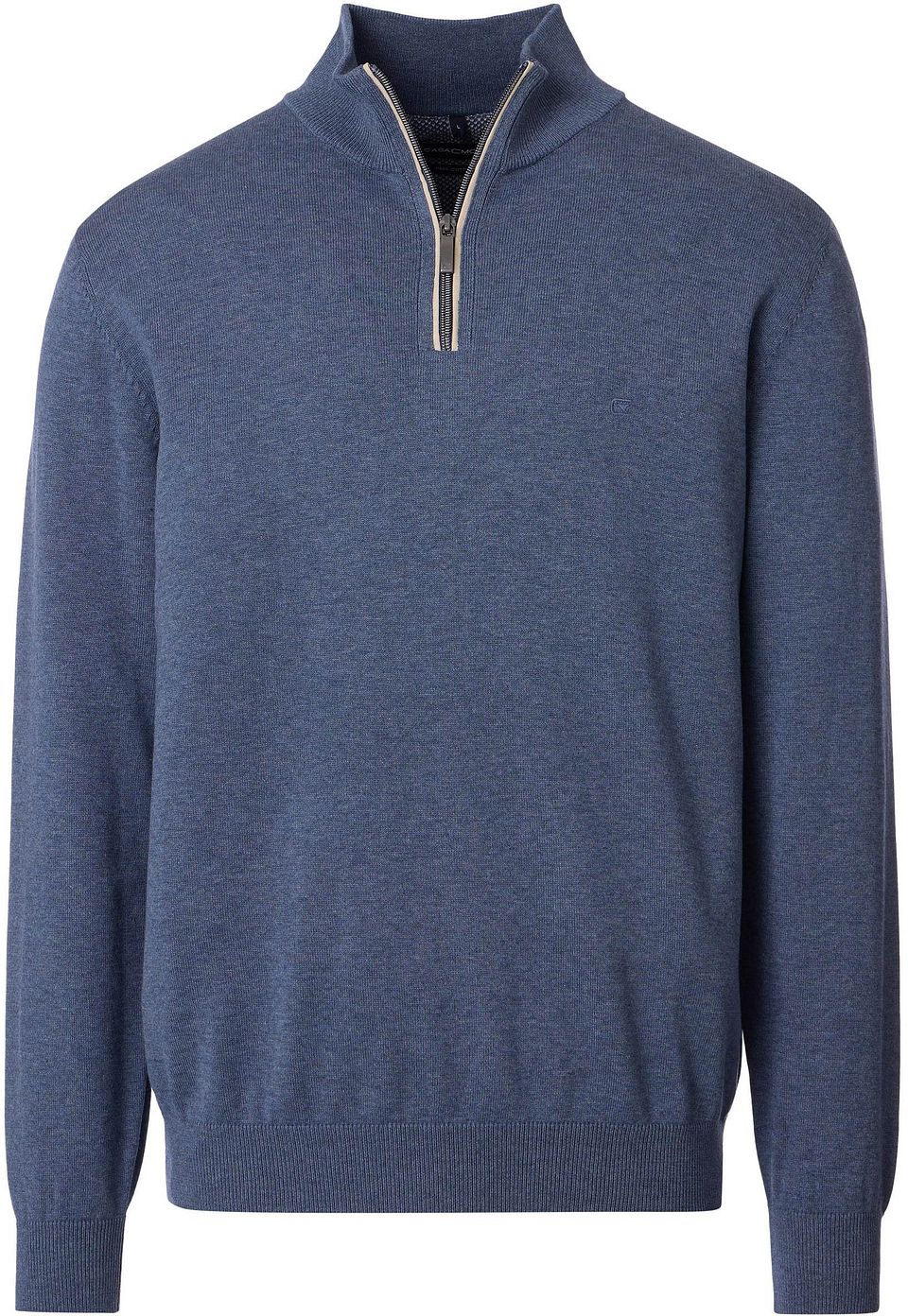 Half Zip Tröja Enfärgad Blå Storlek
