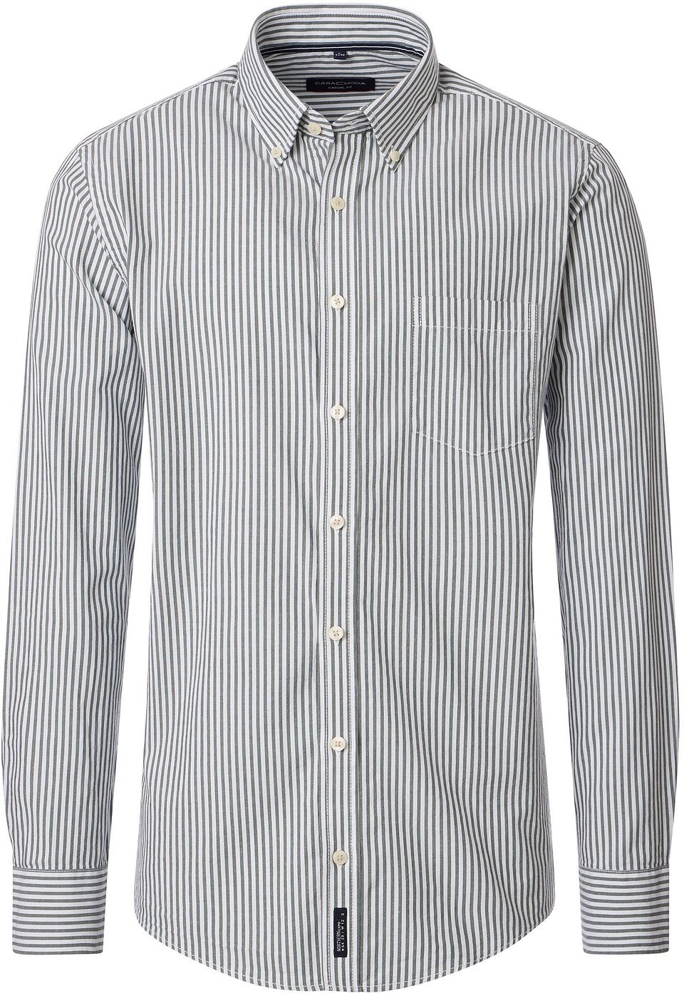 CASAMODA Camicia Casual Uomo In Puro Cotone | Grigio Medio Con Stampa Moderna | Taglia XL | Colletto Kent | Vestibilità Comoda Per Tutti I Giorni - 2