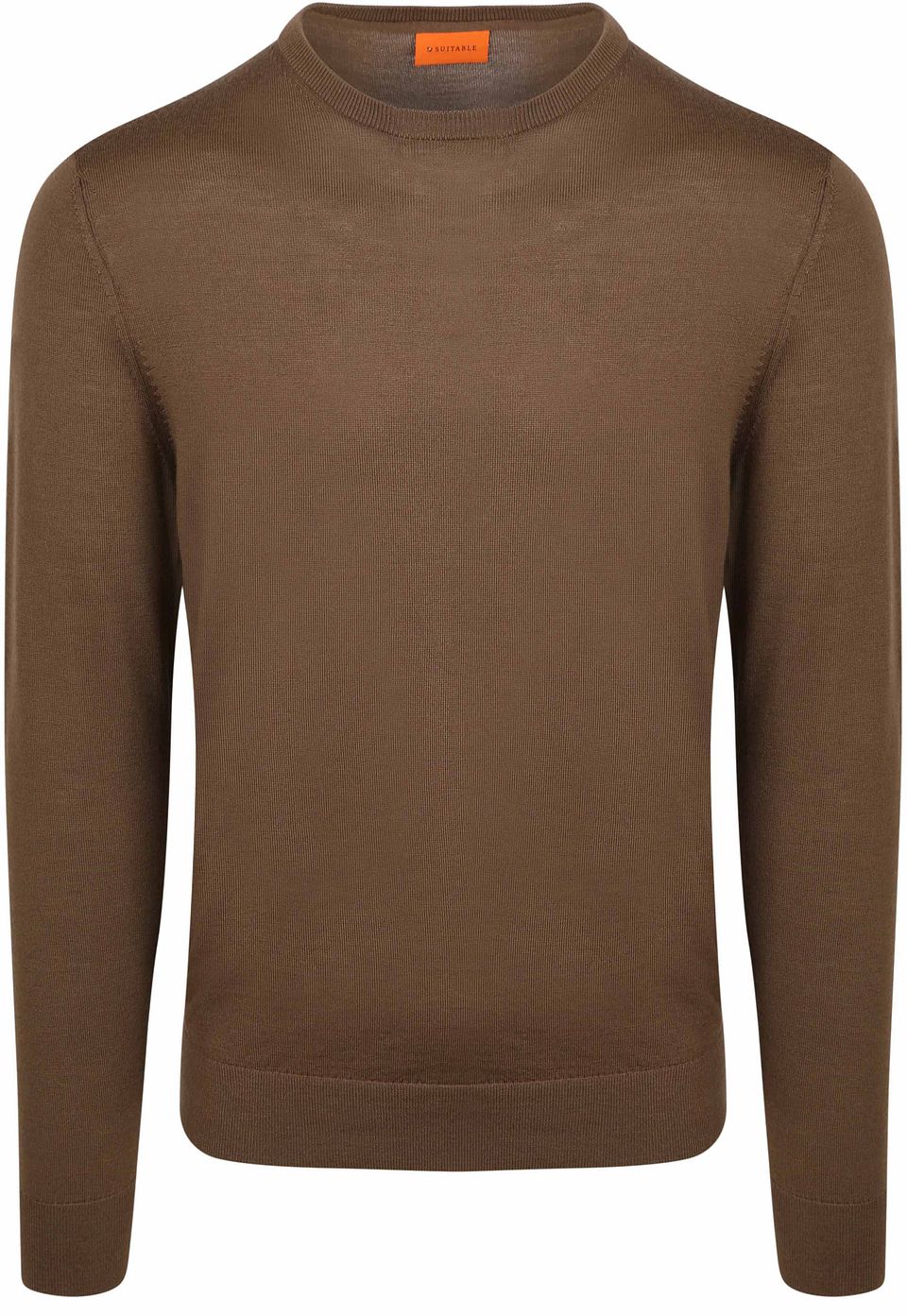 Merino Pullover Brun Taupe Storlek