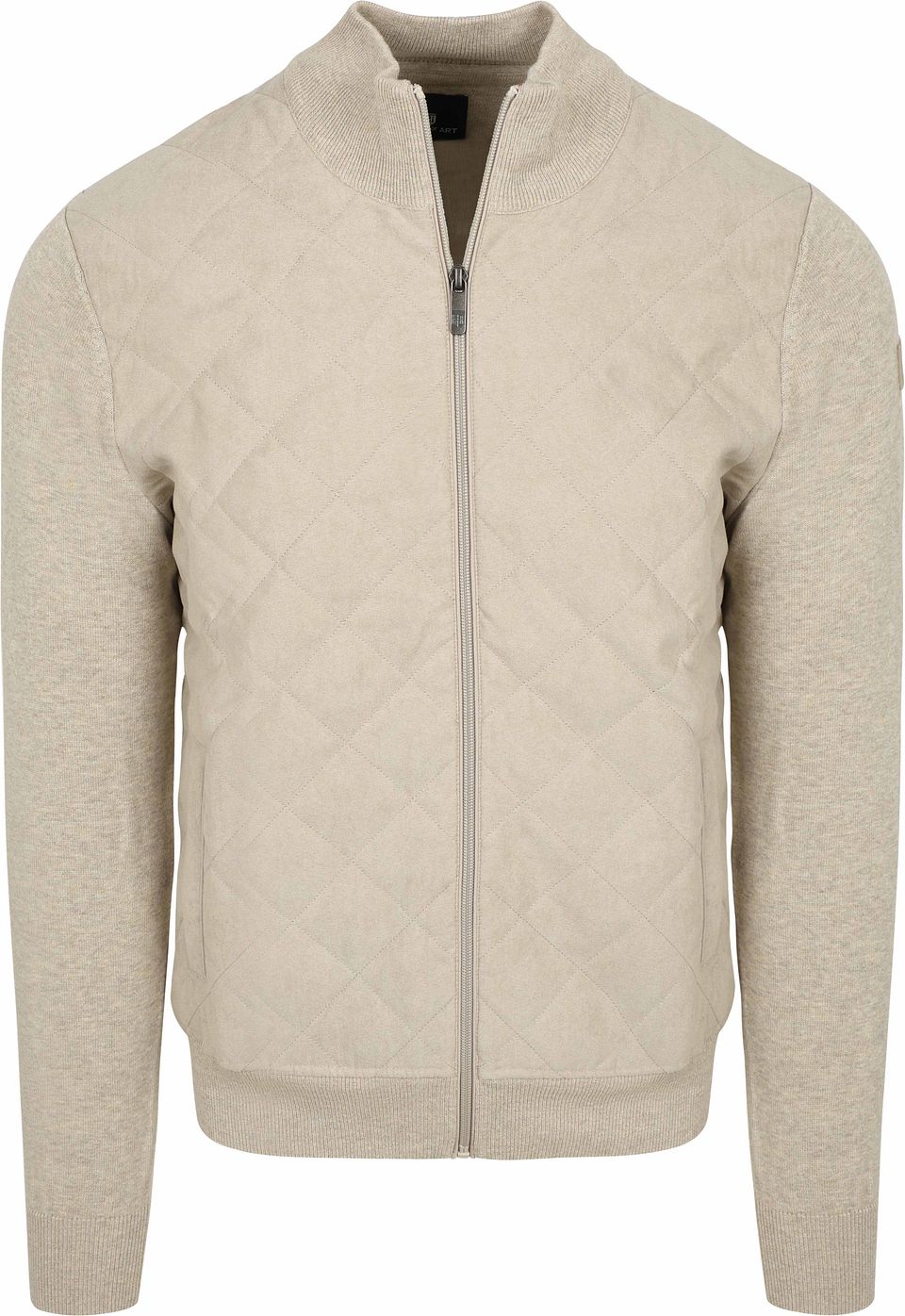 Kofta Zip Hybrid Vadderad Beige Brun Taupe
