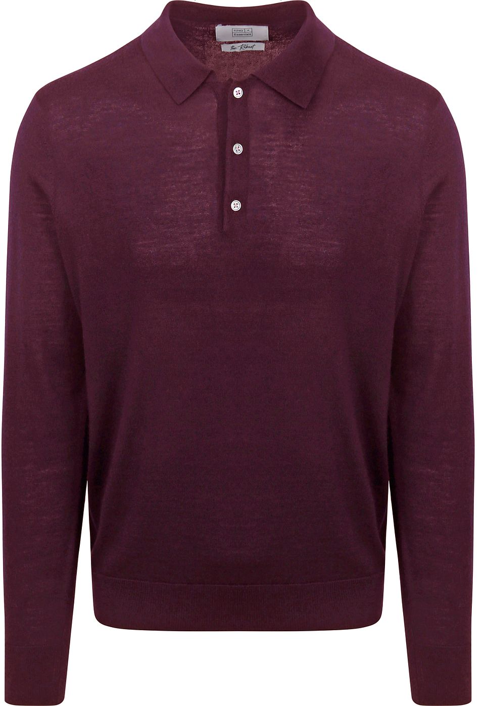 The Robert Långärmad Polotröja Merino Vinröd Bourgogne Röd Storlek