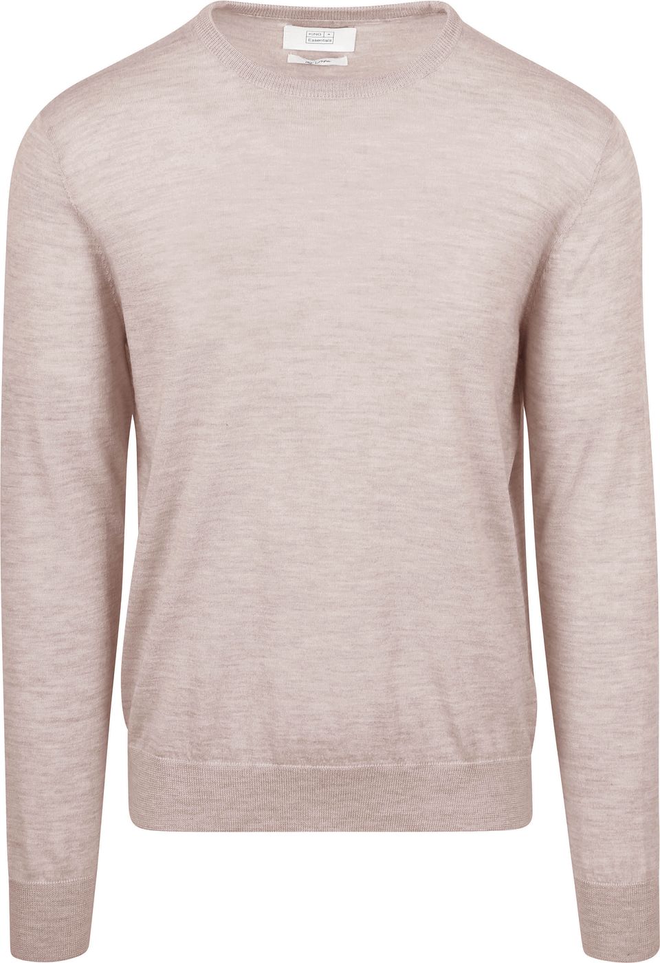 The John Pullover Merino Beige Brun Storlek