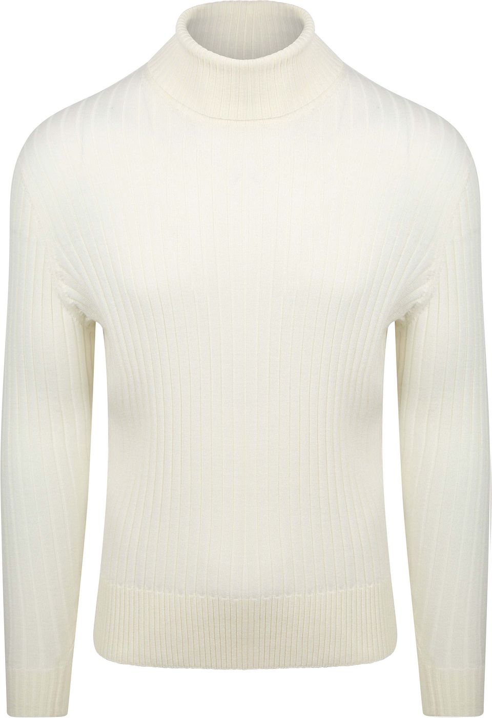 Polotröja Ribb Merino Off White Off-White Vit Storlek