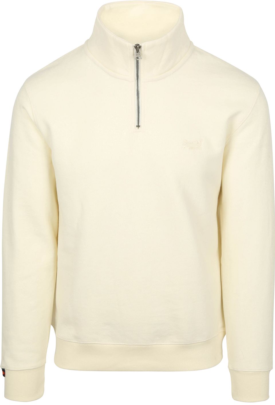 Tröja Halvzip Henley Essential Ecru Off-White Vit Storlek