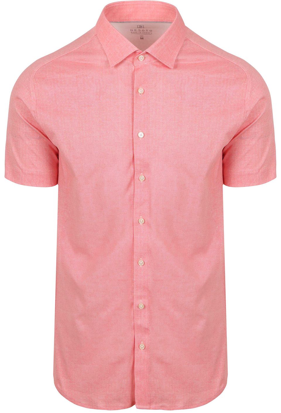 Kortärmad Jersey Skjorta Korall Orange Rosa Storlek