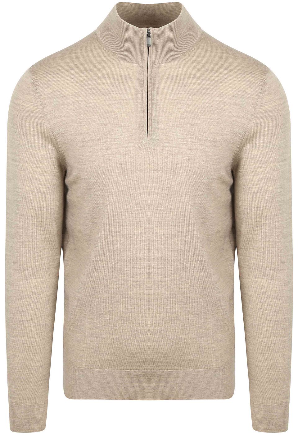 Merino Half Zip Tröja Sand Beige Storlek