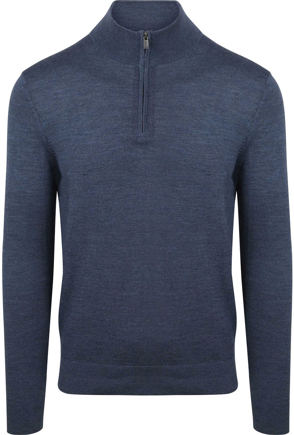 Merino Half Zip Tröja Denimblå Blå Mörkblå Storlek
