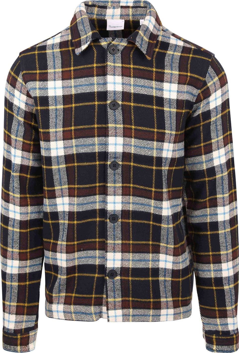 Overshirt Rutig Mörkblå Blå Storlek