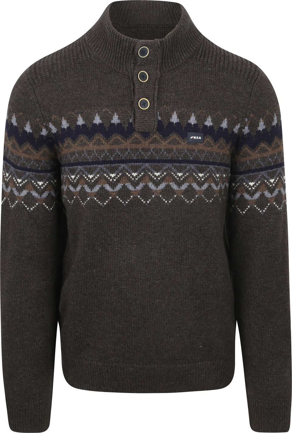 NZA Tröja Iker Nordic Wool Blend Hassel