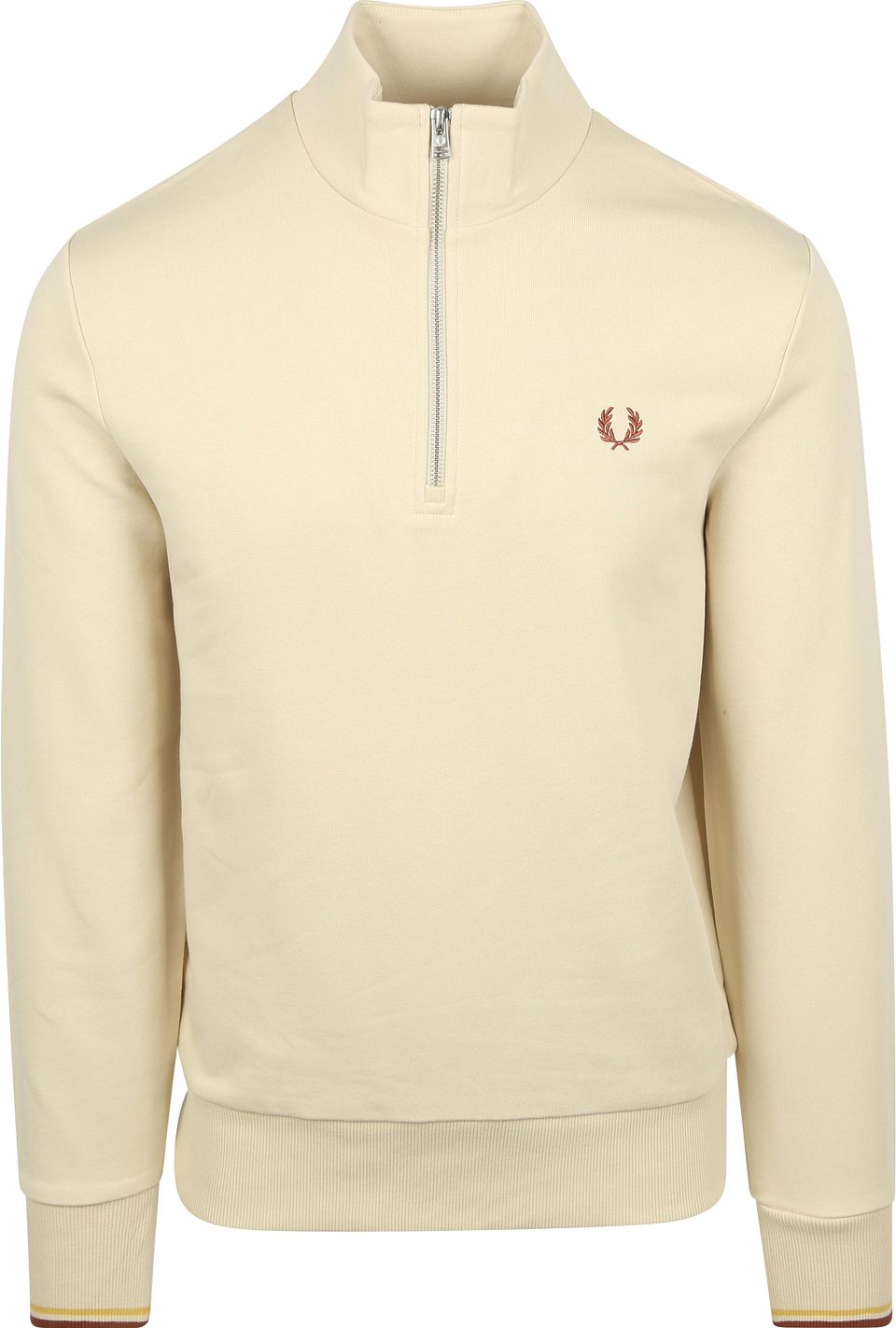 Half Zip Tröja i krämfärg Off-White Beige Storlek