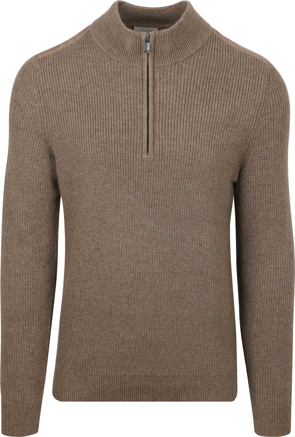 Half Zip-tröja Patch i taupe Beige Taupe