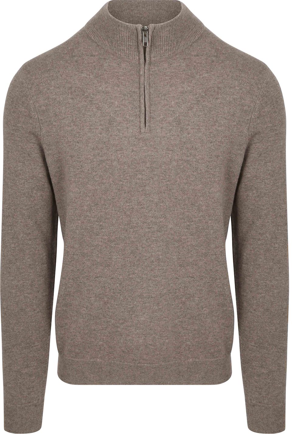 Half Zip-tröja Merinoull Brun Taupe Storlek