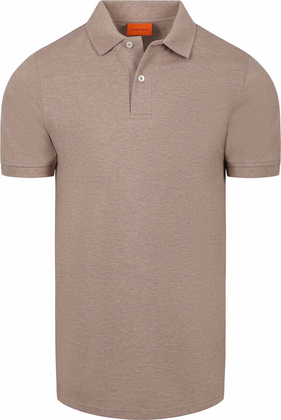 Pikétröja MEL Piqué Camel Beige Brun