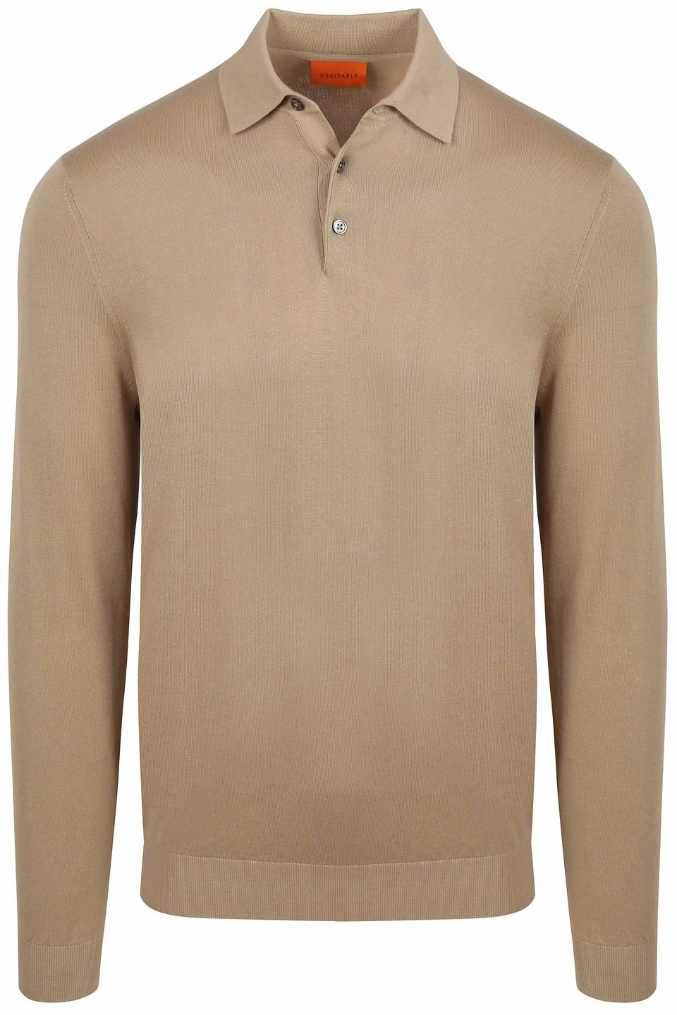 Kompakt Bomull Polo Taupe Brun Beige Storlek