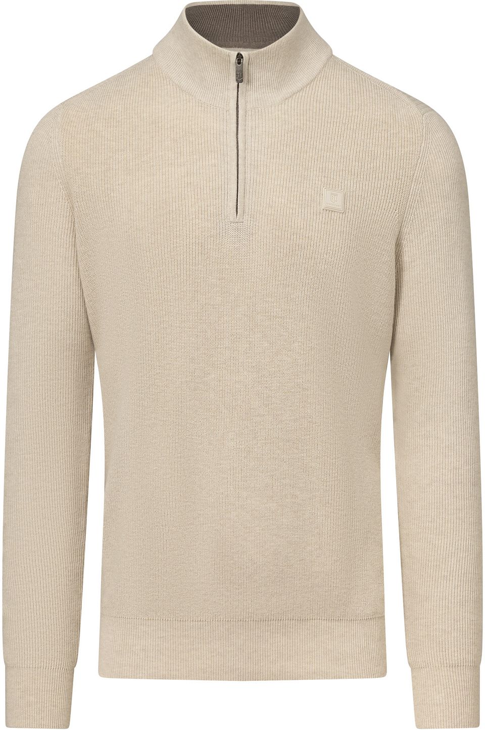 Half Zip Tröja Ecru Off-White Beige Storlek