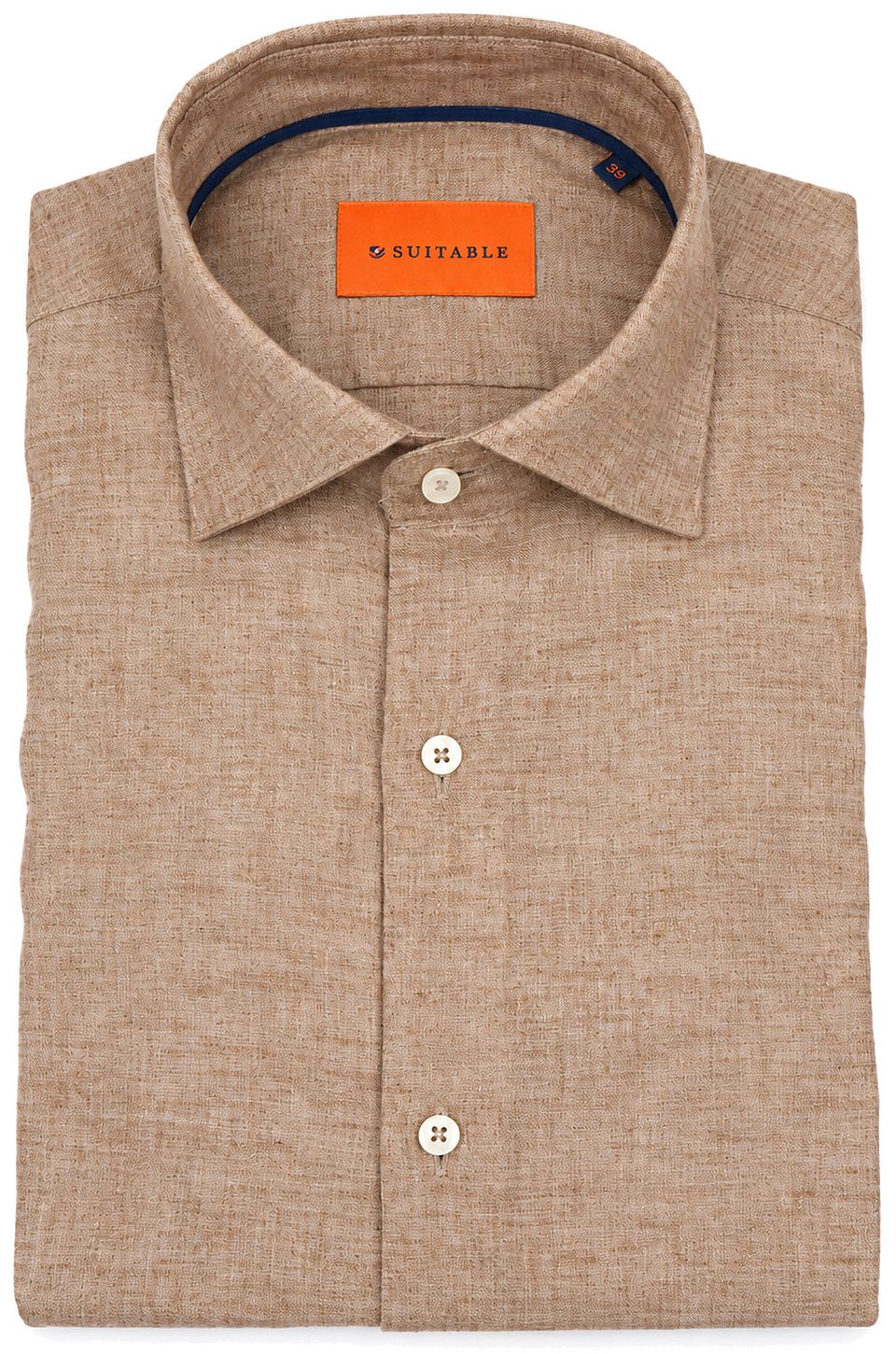 Skjorta Melange Camel Beige Brun