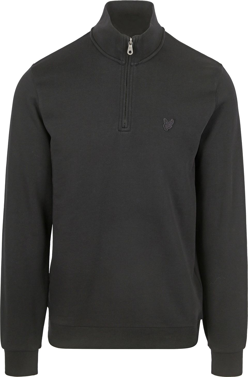 Lyle & Scott Halvzip Pullover Tonad Svart Storlek