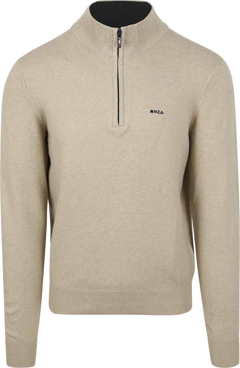 NZA Halvzip Tröja Christopher Melange Sand Beige Storlek