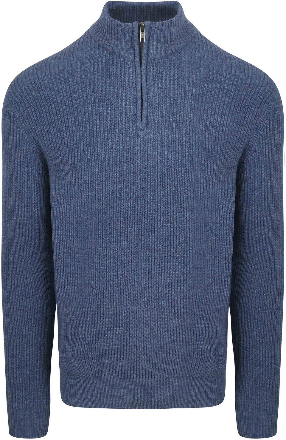 Half Zip-tröja Lammull Marinblå Blå Storlek