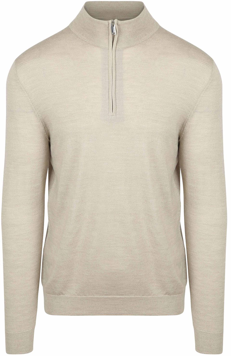 Half Zip Pullover Merinoull Beige Storlek