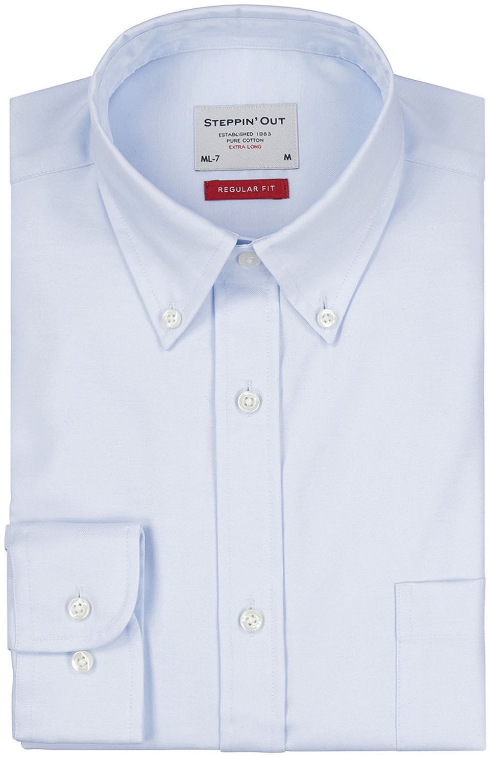 Skjorta Twill Extra Lång Ärm Blå Ljusblå Storlek