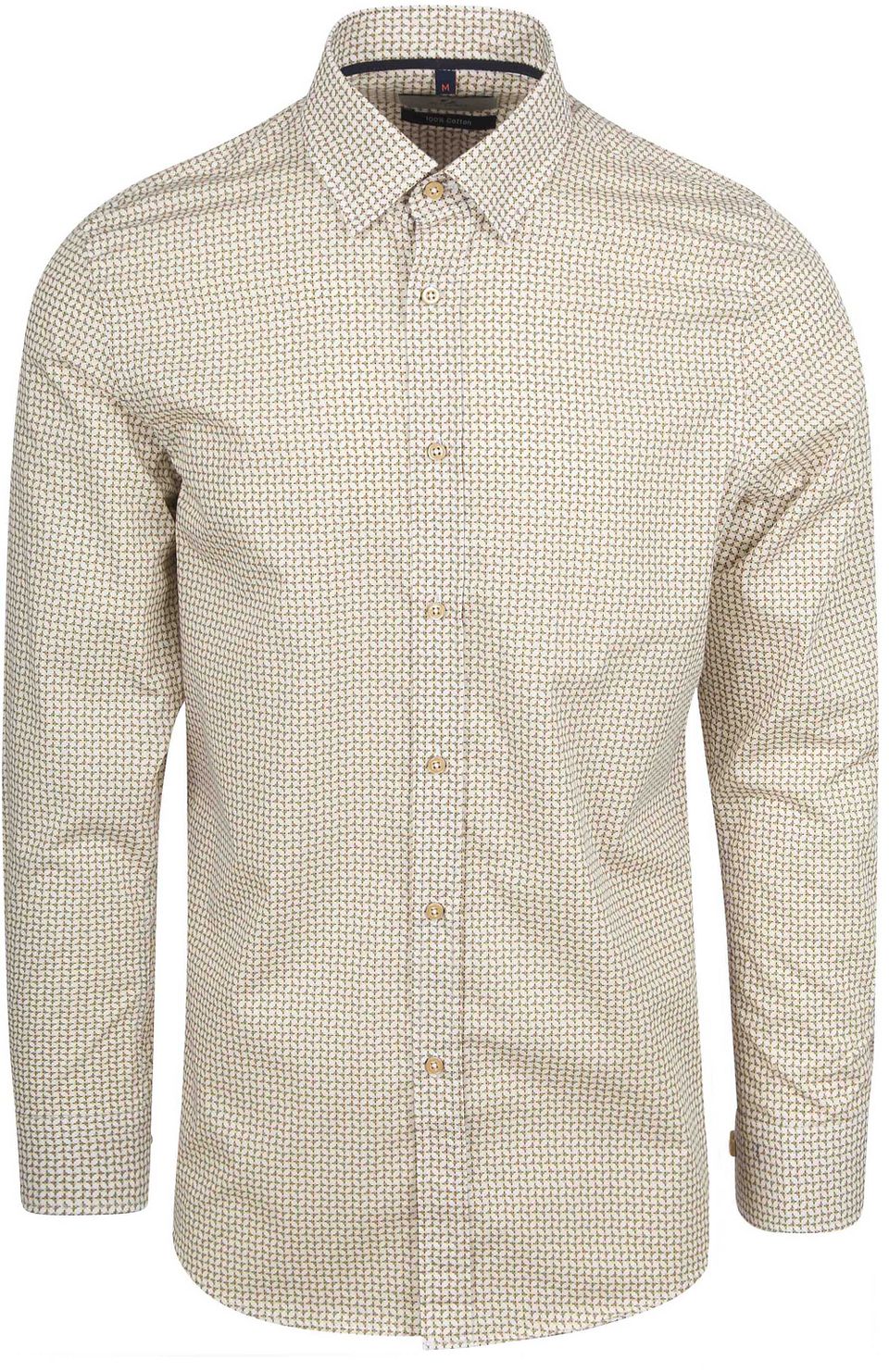 Skjorta Tryck Beige Storlek