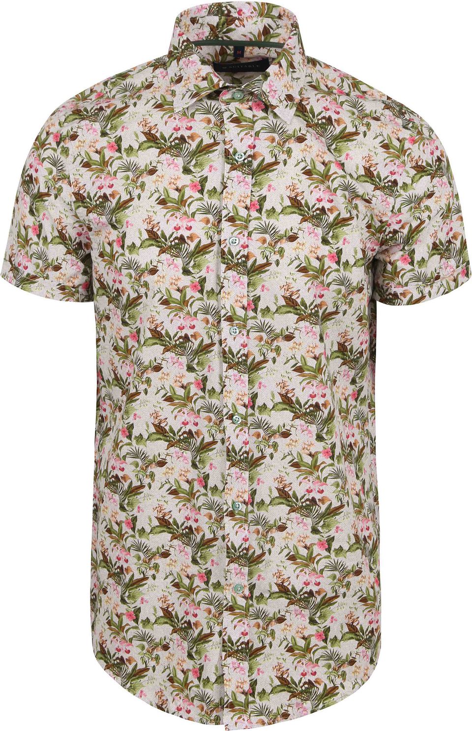 Cappuccino Italia short sleeve overhemd heren sale - navy - Fashion For Less