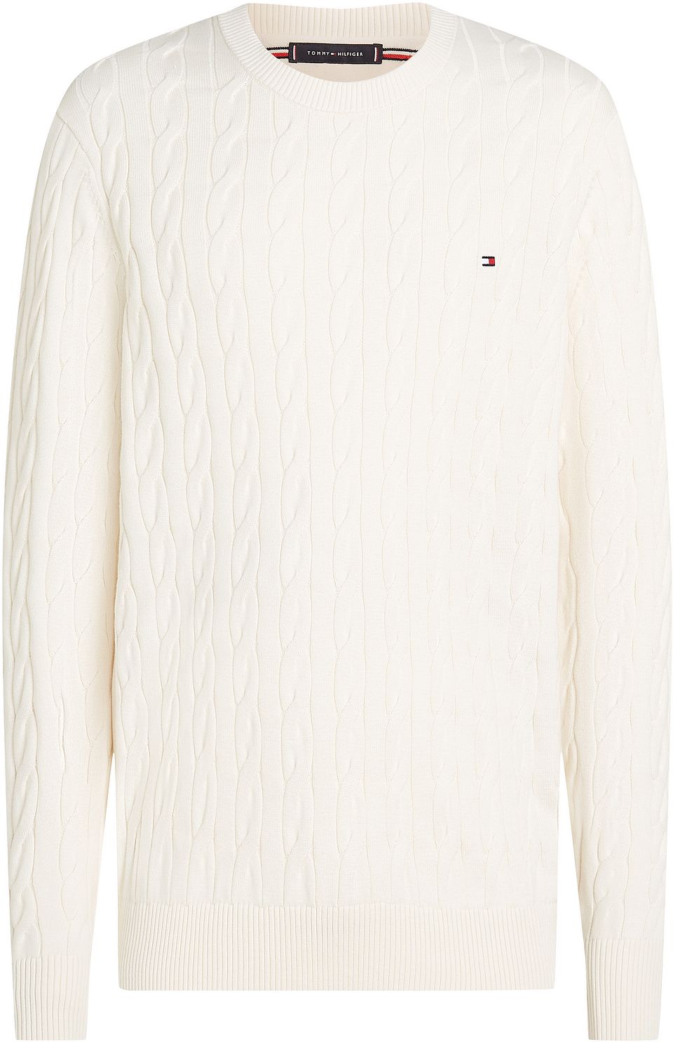 Kabelstickad Tröja Off White Off-White Vit Storlek