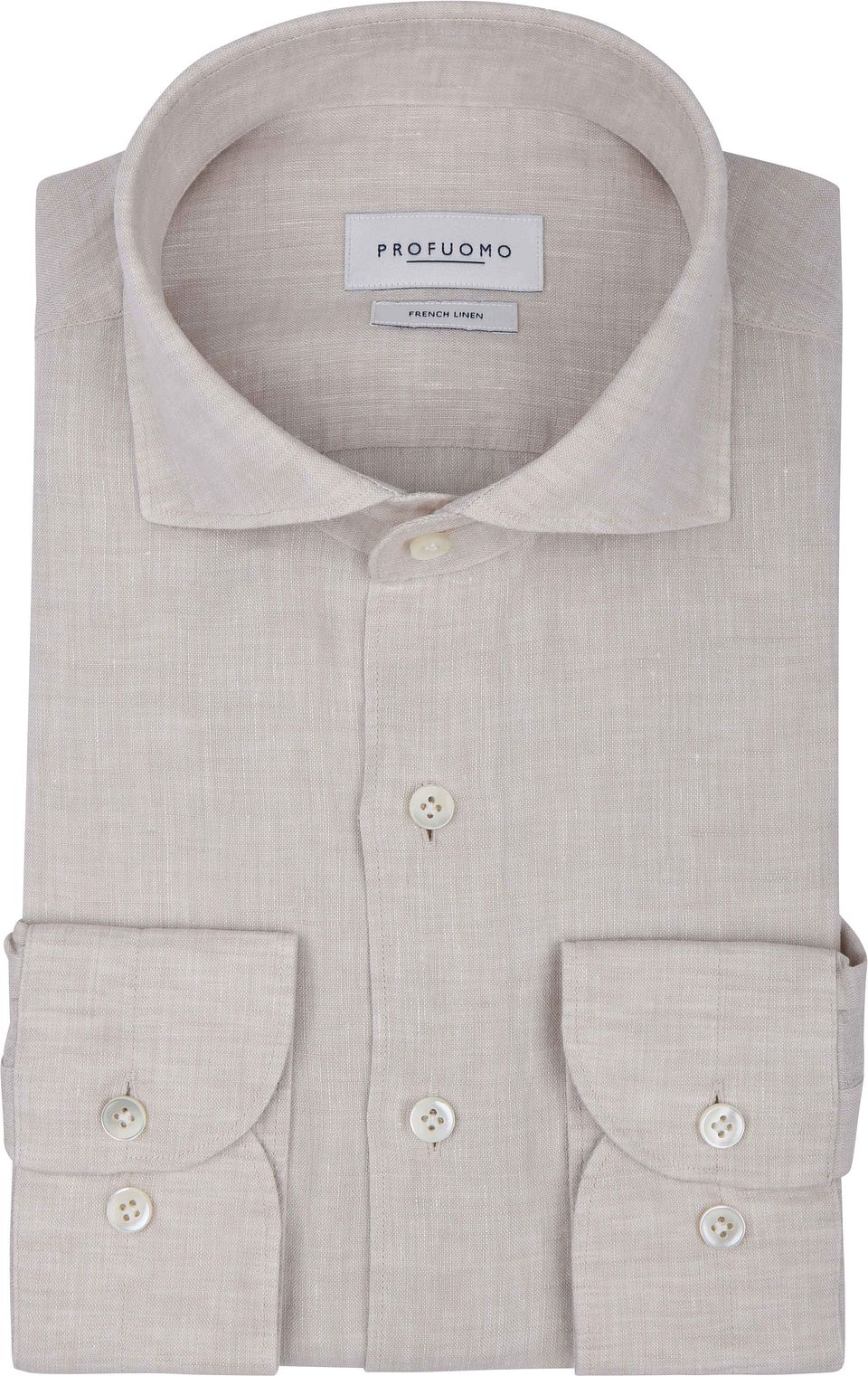 Skjorta Linne Sand Beige Off-White