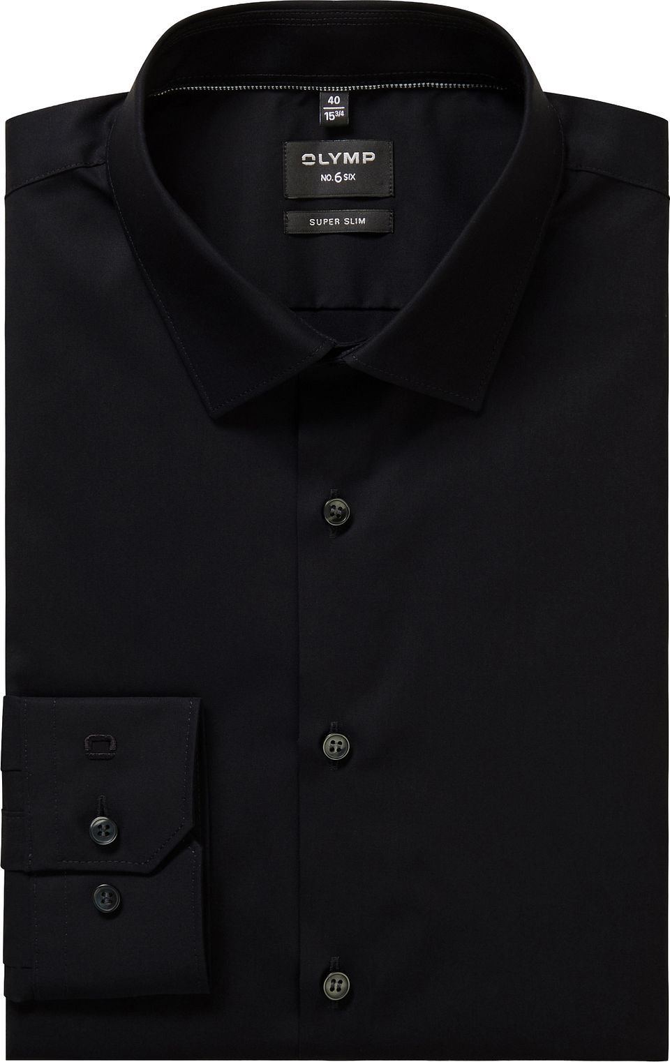 Nr. 6 Super Slim Fit Skjorta Svart Storlek