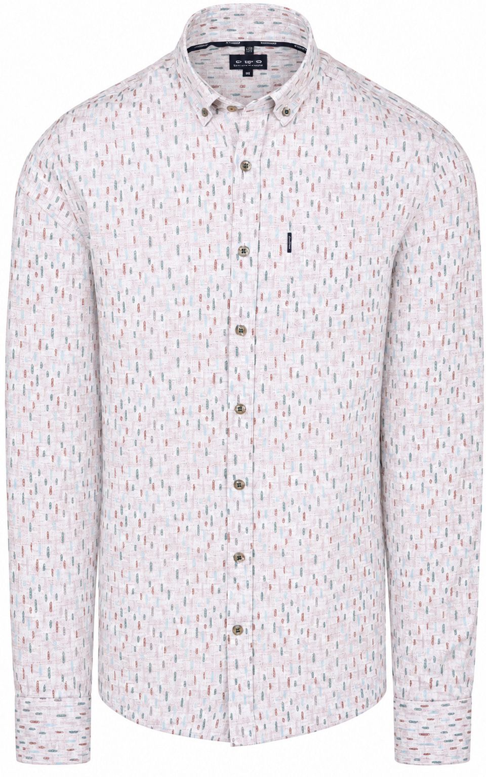 Skjorta Poplin Print Multicolor Mångfärgad Beige